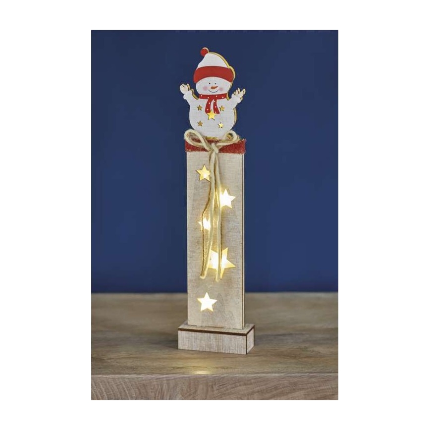 LED-Weihnachtsdekoration 7xLED/2xAA Schneemann