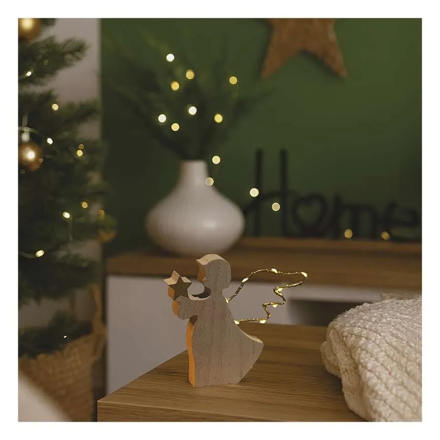 LED-Weihnachtsdekoration 8xLED/2xAAA Engel