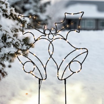 LED-Weihnachtsdekoration für den Außenbereich, 100 LEDs / 3×AA, IP44, warmweiß, Glocken