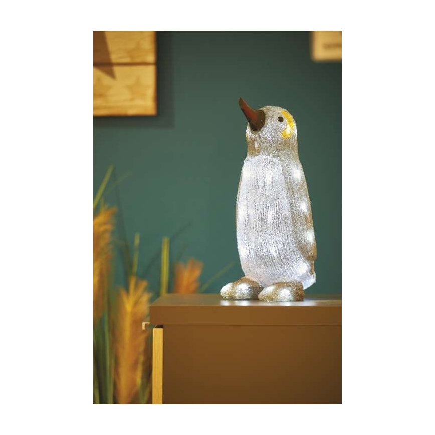 LED Weihnachtsdekoration für den Außenbereich 30xLED/2,1W/230V IP44 Pinguin