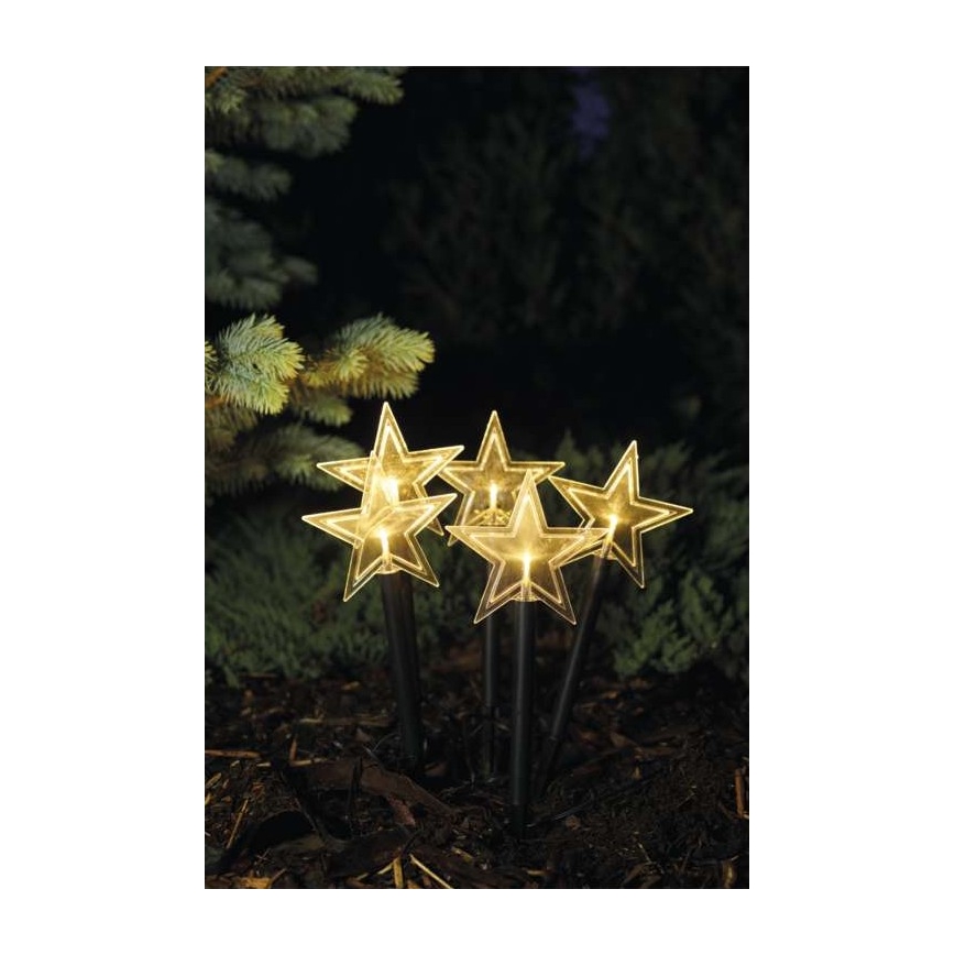 LED-Weihnachtsdekoration für den Außenbereich 5xLED/3xAA IP44 Sterne