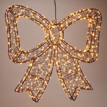 LED Weihnachtsdekoration für den Außenbereich 720xLED/6W/230V 46 cm IP44 warmweiß Schleife/schwarz