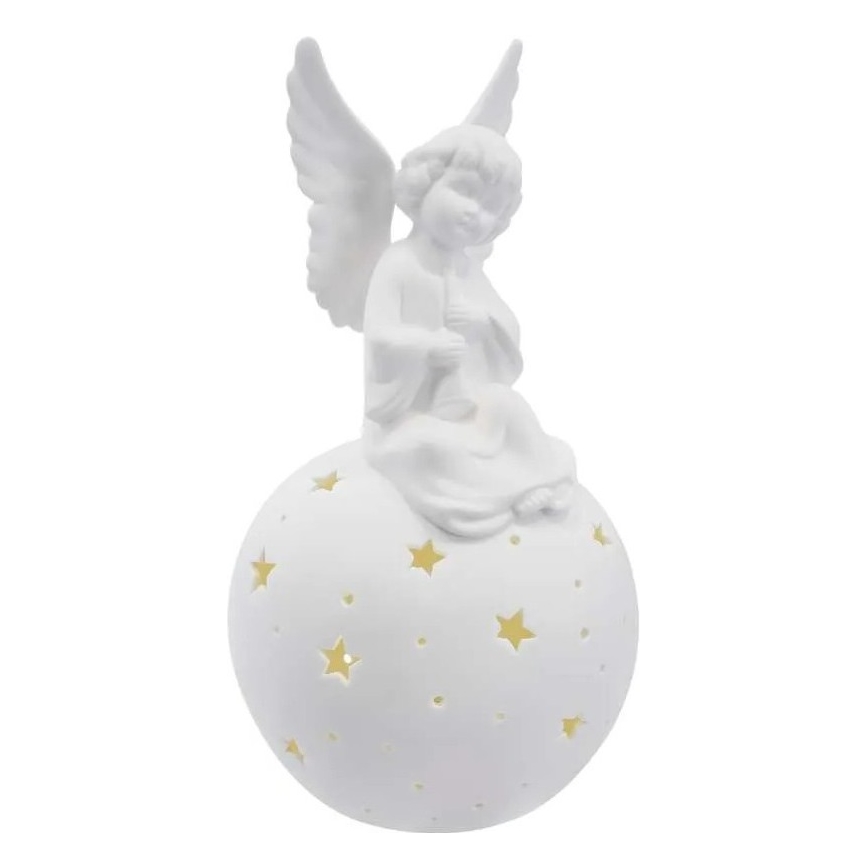 LED-Weihnachtsdekoration LED/0,4W/2xAA Keramischer Engel