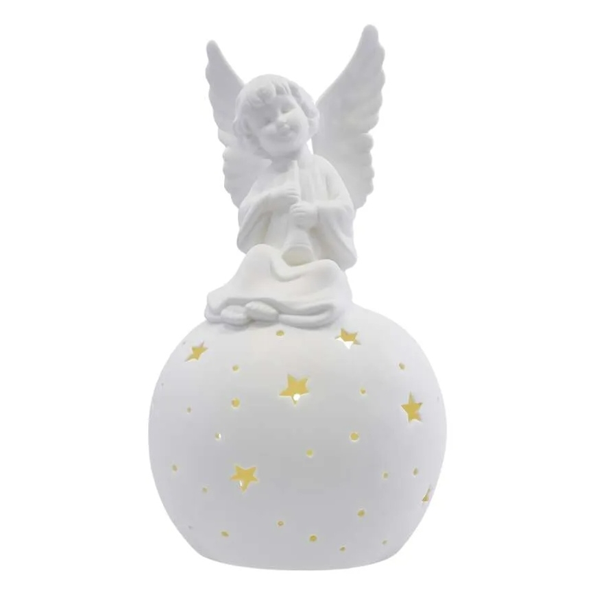 LED-Weihnachtsdekoration LED/0,4W/2xAA Keramischer Engel