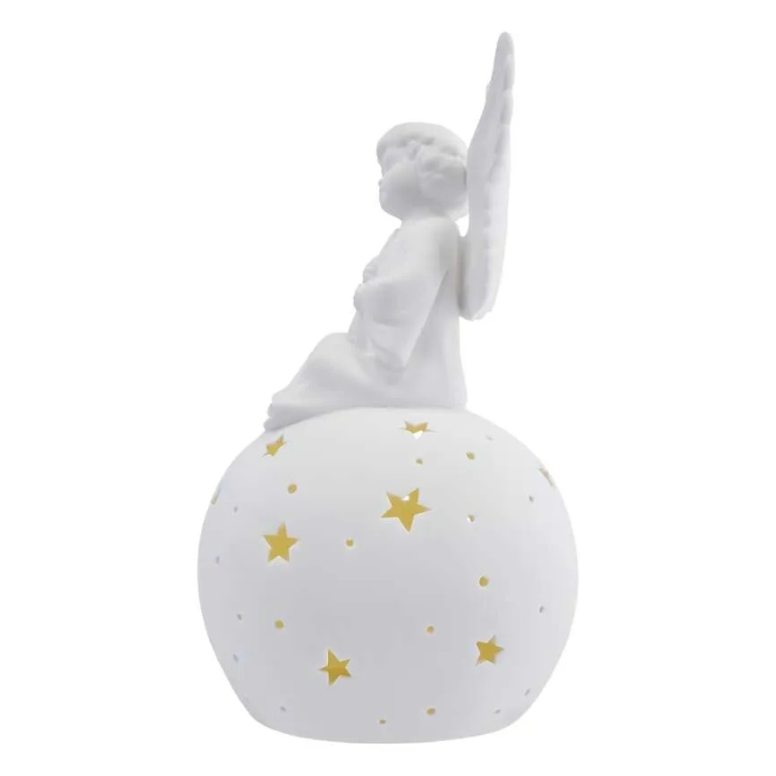 LED-Weihnachtsdekoration LED/0,4W/2xAA Keramischer Engel