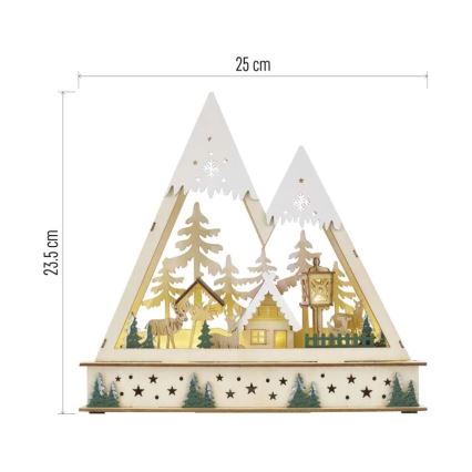 LED Weihnachtsdekoration LED/0,6W/2xAA Weihnachtslandschaft
