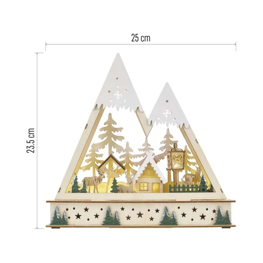 LED Weihnachtsdekoration LED/0,6W/2xAA Weihnachtslandschaft