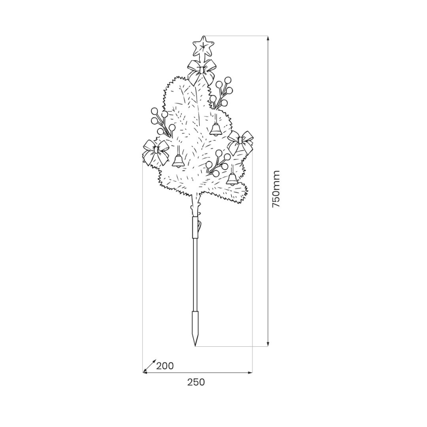 LED Weihnachtsdekoration LED/1W/230V 75 cm IP44 weiß