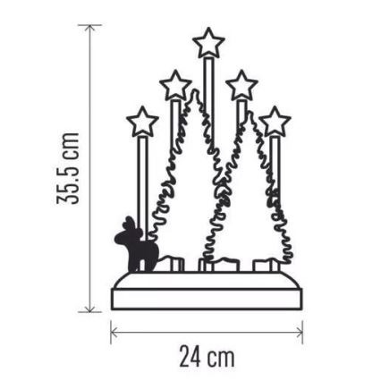 LED Weihnachtsdekoration LED/2xAA warmweiß