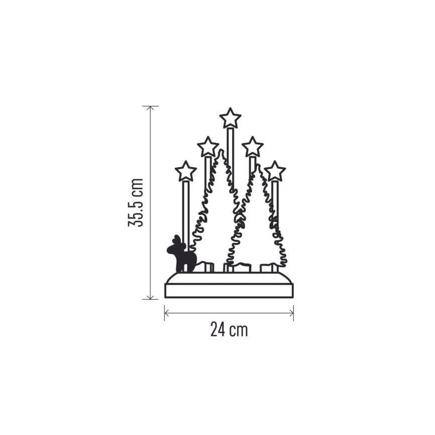 LED Weihnachtsdekoration LED/2xAA warmweiß