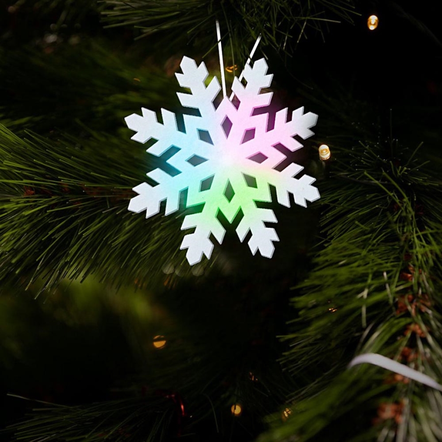 LED Weihnachtsdekoration LED/2xLR41 Schneeflocke