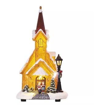 LED-Weihnachtsdekoration LED/3xAA Kirche