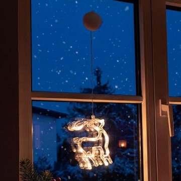 LED Weihnachtsdekoration LED/3xAAA/warmweiß Rentier