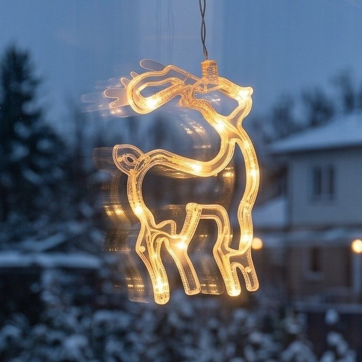 LED Weihnachtsdekoration LED/3xAAA/warmweiß Rentier