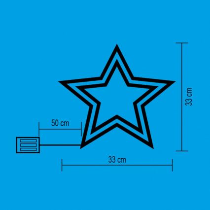 LED Weihnachtsdekoration für das Fenster 35xLED/3xAA warmweiß
