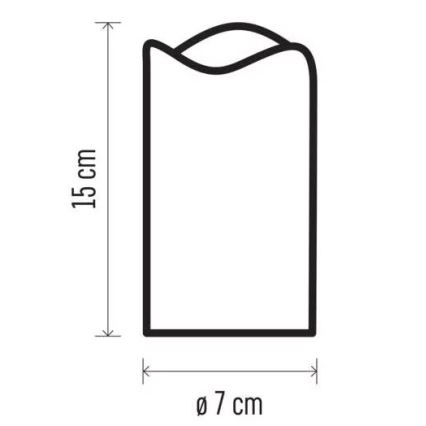 LED Weihnachtskerze LED/3xAAA Sterne warmweiß