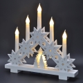 LED-Weihnachtskerzenhalter 5xLED/2xAA warmweiβ