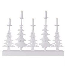LED-Weihnachtskerzenhalter LED/2xAA weiß