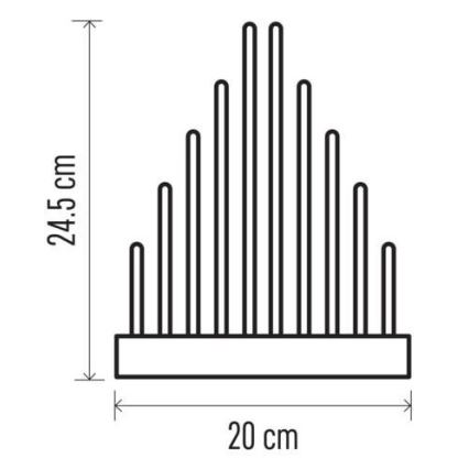 LED-Weihnachtskerzenständer 10xLED/3xAA weiß