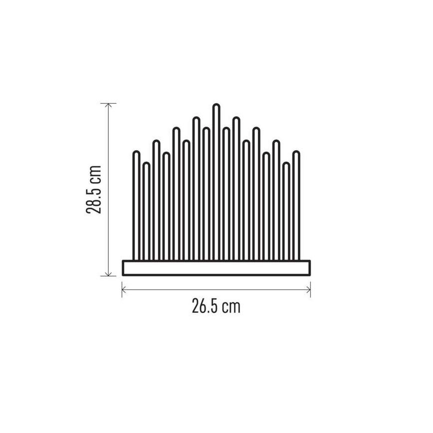 LED-Weihnachtskerzenständer 17xLED/3xAA rot