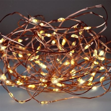 LED Weihnachtskette 10 m 100xLED/3xAAA