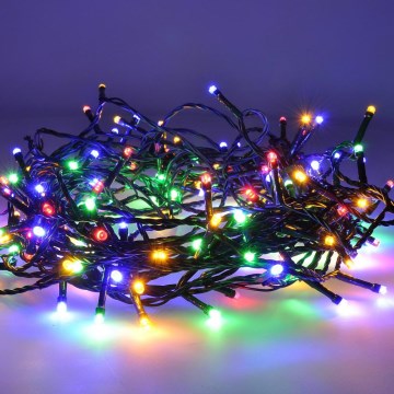 LED Weihnachtskette 100xLED/8 Funktionen 13m IP44 multicolor