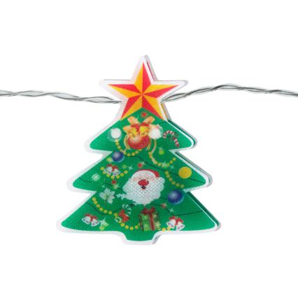 LED Weihnachtskette 10xLED/2xAA 1,35 m warmweiß Weihnachtsbaum
