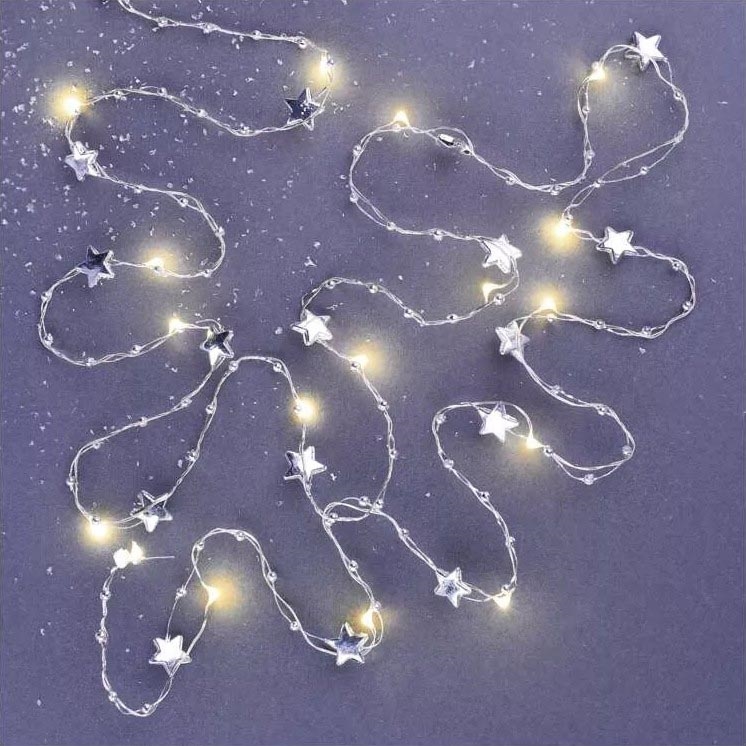 LED Weihnachtskette 20xLED/2xAA 2,2 m warmweiß