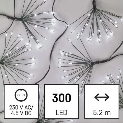 LED Weihnachtskette 300xLED/8,2m kaltweiß