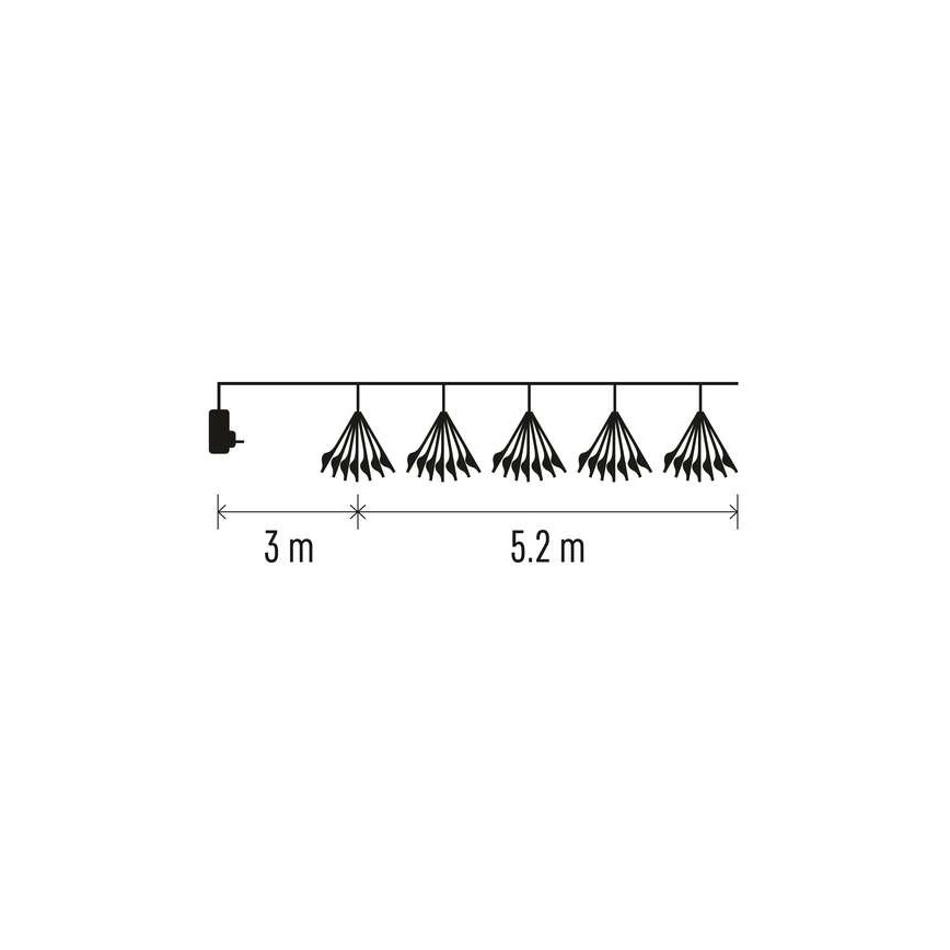 LED Weihnachtskette 300xLED/8,2m kaltweiß
