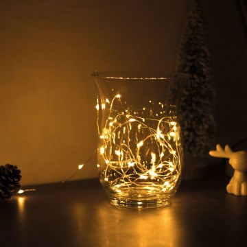 LED-Weihnachtskette 50xLED/3xAA 5,25 m warmweiß