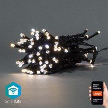 LED-Weihnachtskette 50xLED/8 Funktionen 10m IP65 WLAN Tuya