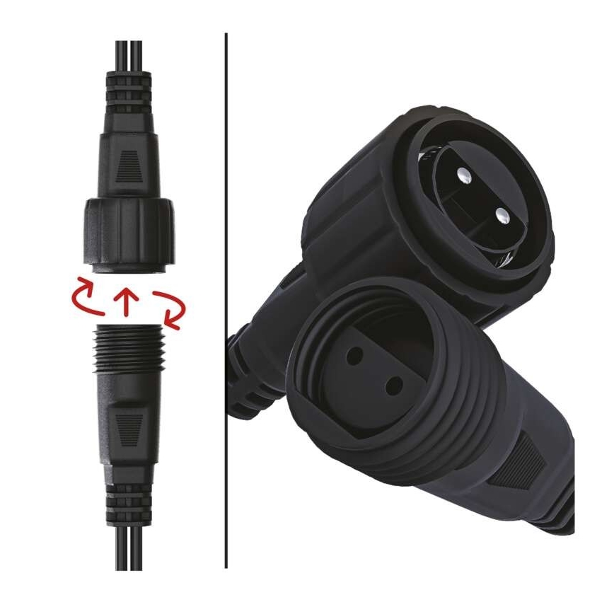 LED Weihnachtskette für den Außenbereich 100xLED/15m IP44 multicolor