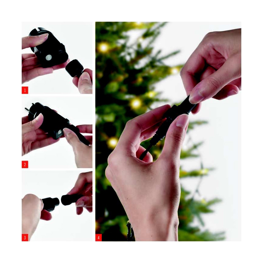 LED Weihnachtskette für den Außenbereich 100xLED/15m IP44 multicolor