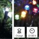LED-Weihnachtskette für den Außenbereich 100xLED/8 Modi 15m IP44 kaltweiß/multicolor