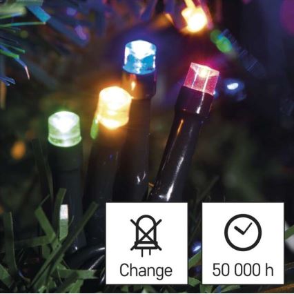 LED-Weihnachtskette für den Außenbereich 120xLED/17m IP44 multicolor