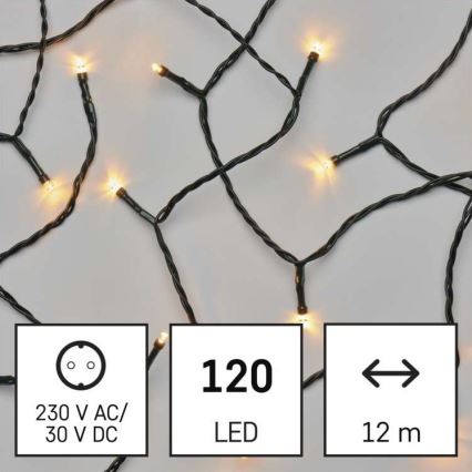 LED-Weihnachtskette für den Außenbereich 120xLED/17m IP44 vintage