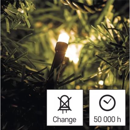 LED-Weihnachtskette für den Außenbereich 120xLED/17m IP44 warmweiß