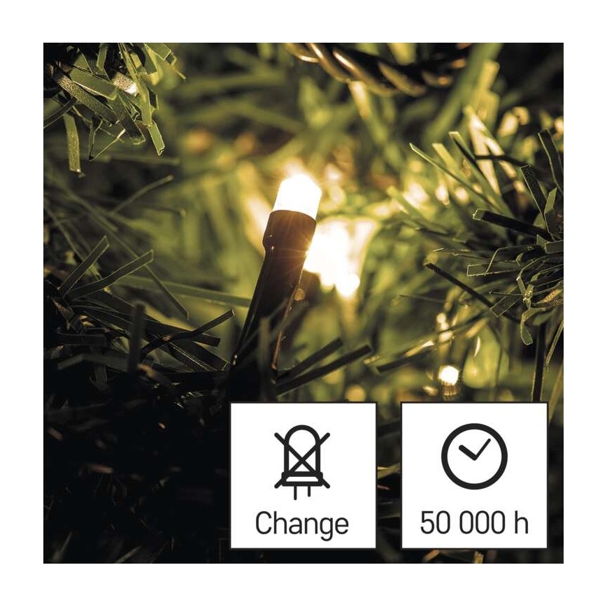 LED-Weihnachtskette für den Außenbereich 120xLED/8,9m IP44 warmweiß