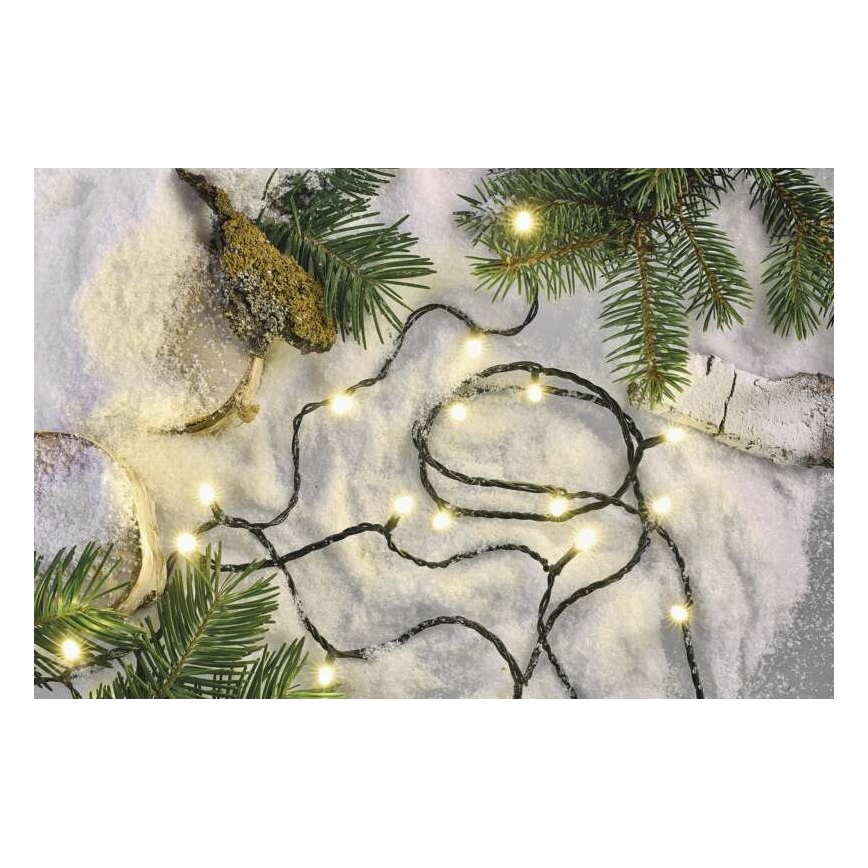 LED-Weihnachtskette für den Außenbereich 120xLED/8 Modi 17m IP44 warmweiß