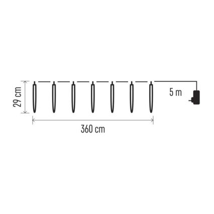 LED Weihnachtskette für den Außenbereich 140xLED/8,6m IP44