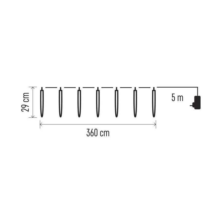 LED Weihnachtskette für den Außenbereich 140xLED/8,6m IP44