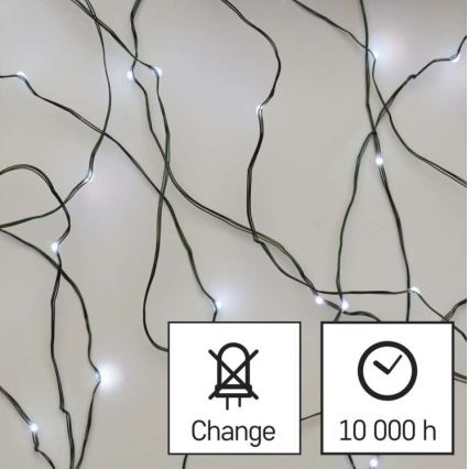 LED-Weihnachtskette für den Außenbereich 150xLED/20m IP44 kaltweiß