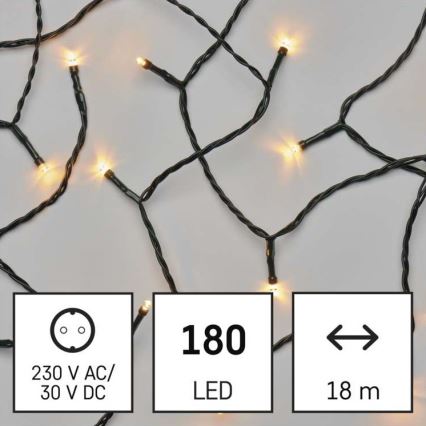 LED-Weihnachtskette für den Außenbereich 180xLED/23m IP44 vintage