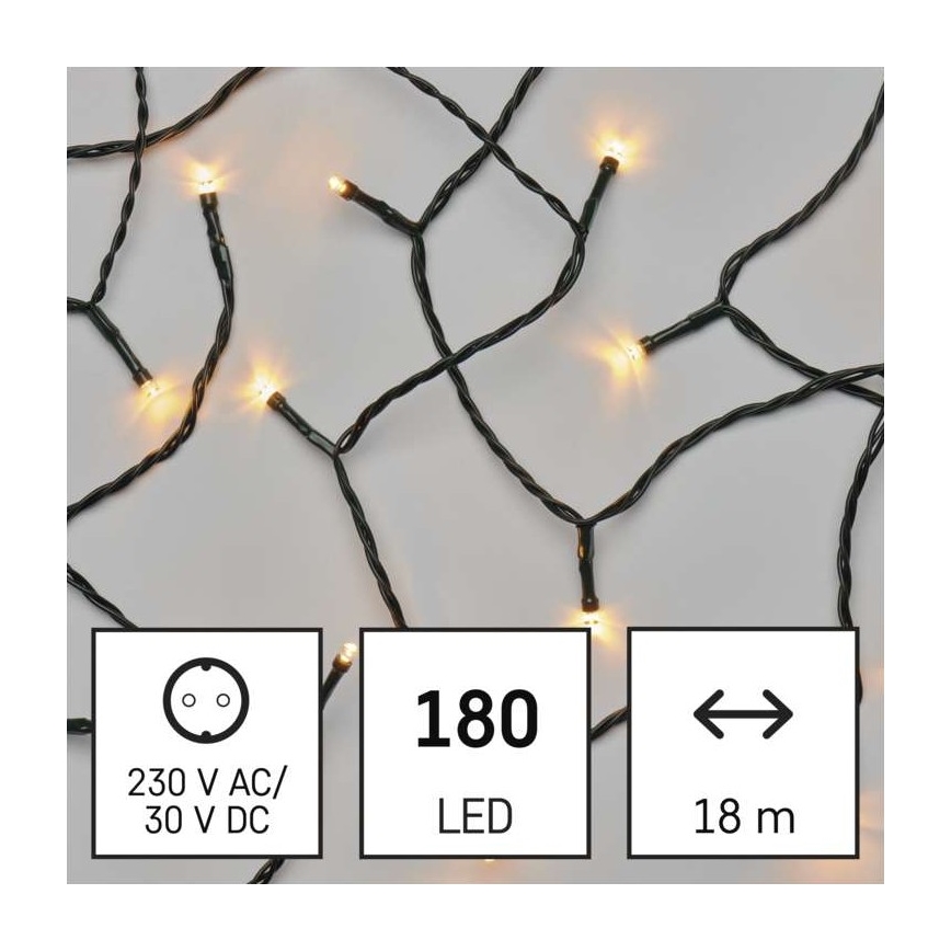 LED-Weihnachtskette für den Außenbereich 180xLED/23m IP44 vintage