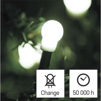 LED-Weihnachtskette für den Außenbereich 200xLED/25m IP44 kaltweiß