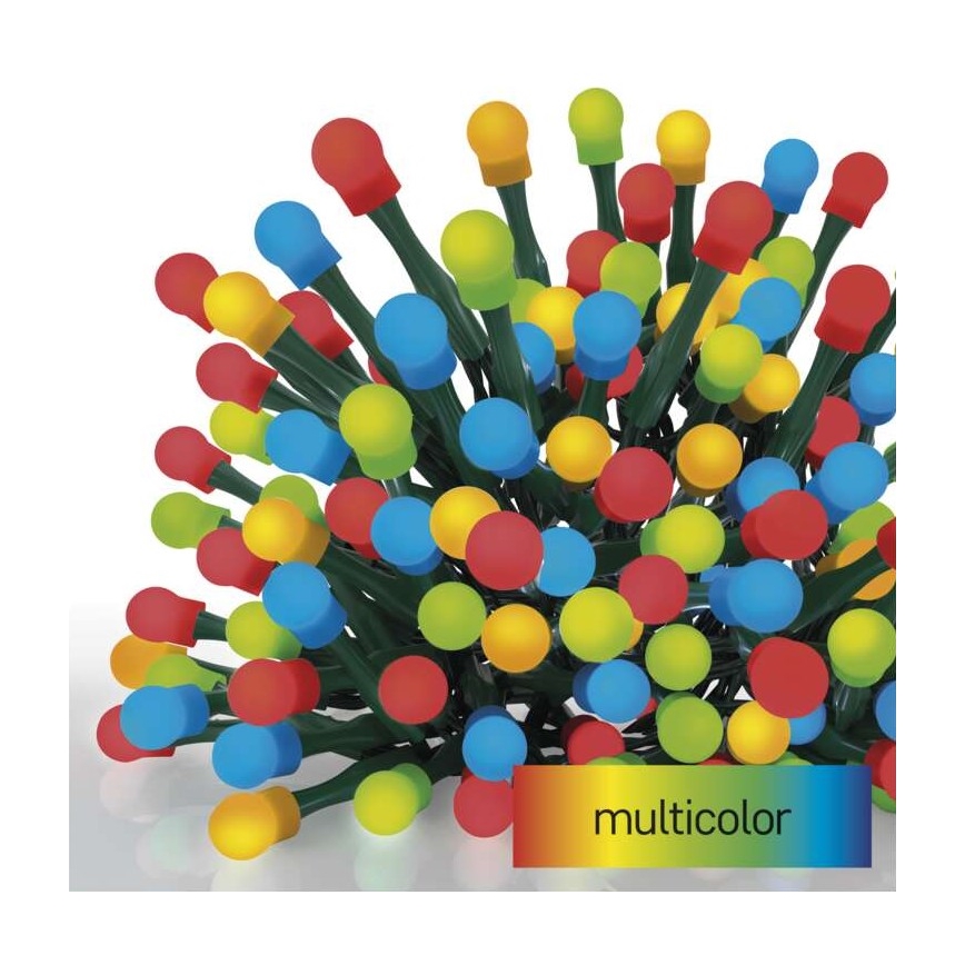 LED Weihnachtskette für den Außenbereich 200xLED/8 Modi 25m IP44 multicolor