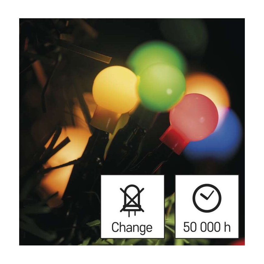 LED Weihnachtskette für den Außenbereich 200xLED/8 Modi 25m IP44 multicolor