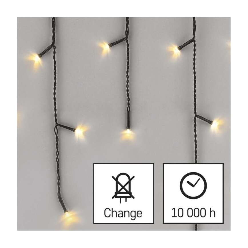 LED Weihnachtskette für den Außenbereich 200xLED/8 Modi 8,6m IP44 warmweiß
