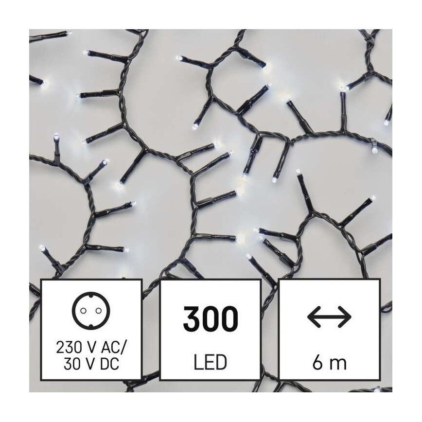 LED-Weihnachtskette für den Außenbereich 300xLED/11m IP44 kaltweiß